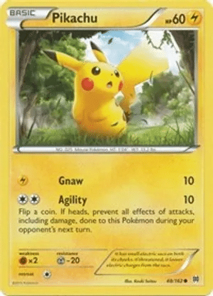 Pikachu Pokemon card from XY BREAKthrough