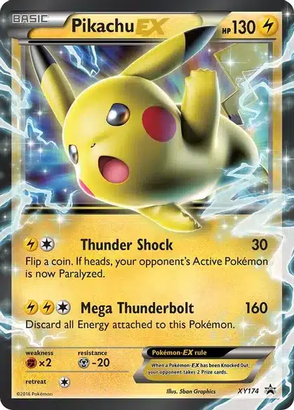 Pikachu EX Pokemon card from XY Promos