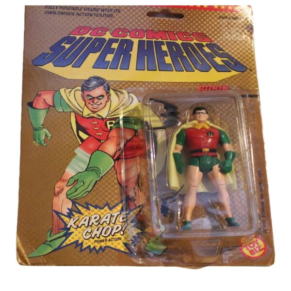 Vintage 1989 Kenner Robin Batman action figure from the DC Comics Superheroes line