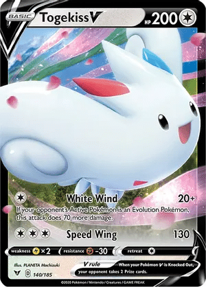 Togekiss V Pokemon card from Vivid Voltage