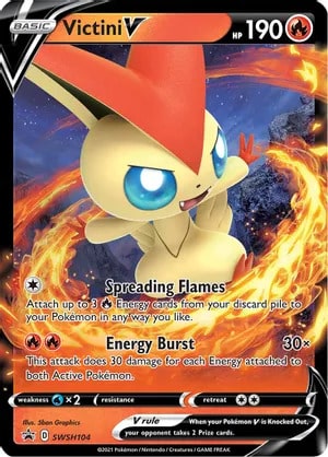 Victini V Pokemon card from Sword & Shield Promo Cards
