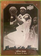2009 Upper Deck Greats of the Game LeBron James #40 basketball card