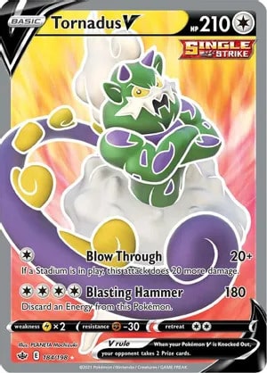 Tornadus V (Full Art) Pokemon card from Chilling Reign