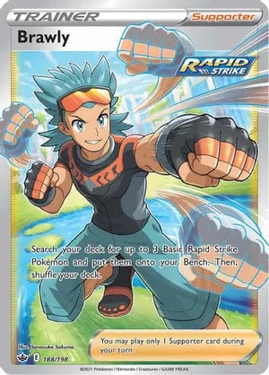 Brawly (Full Art) Pokemon trading card from Chilling Reign
