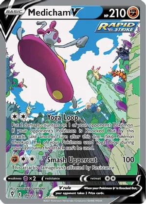 Medicham V (Alternate Full Art) Pokemon card from Evolving Skies