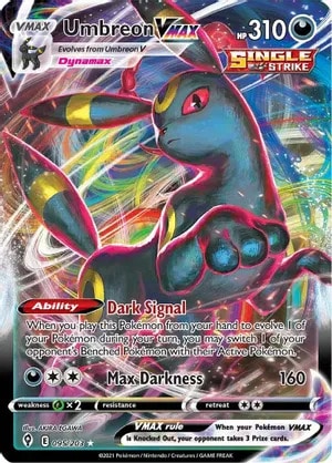 Umbreon VMAX Pokemon card from Evolving Skies