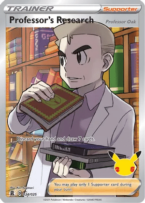 Professor’s Research (Full Art) Pokemon card from Celebrations