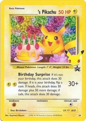 ______’s Pikachu Pokemon card from Celebrations: Classic Collection