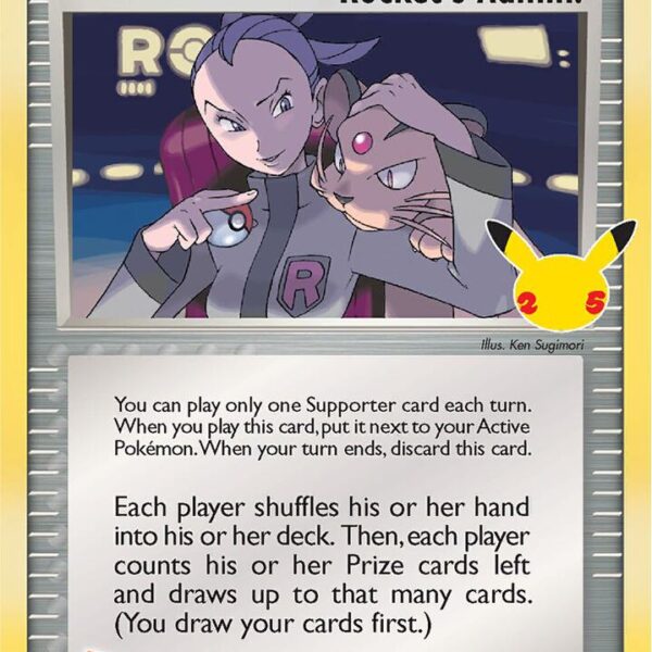 Rocket’s Admin Pokemon card from Celebrations: Classic Collection