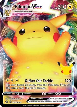 Pikachu VMAX Pokemon card from Sword & Shield Promo Cards