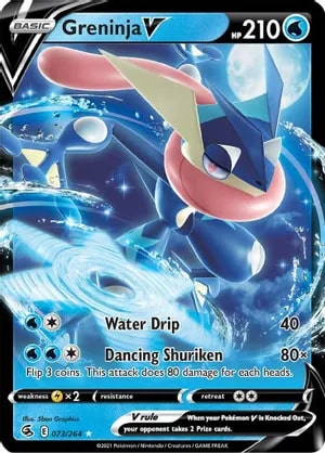 Greninja V Pokemon card from Fusion Strike