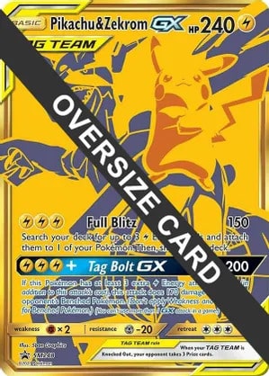 Pikachu & Zekrom GX Pokemon card from Jumbo Cards