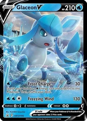 Glaceon V Pokemon card from Sword & Shield Promo Cards