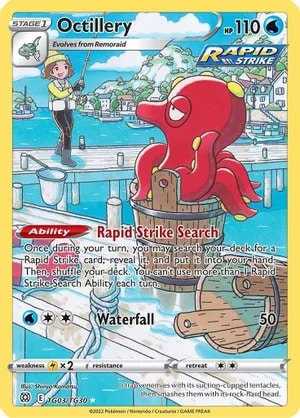 Octillery Pokemon card from Brilliant Stars Trainer Gallery