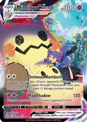 Mimikyu VMAX Pokemon card from Brilliant Stars Trainer Gallery