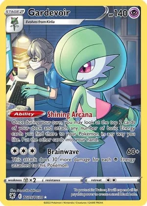 Gardevoir Pokemon trading card from Astral Radiance Trainer Gallery