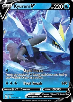 Kyurem V Pokemon card from Lost Origin
