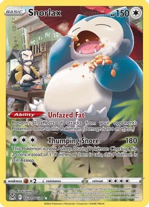 Snorlax Pokemon card from Lost Origin Trainer Gallery