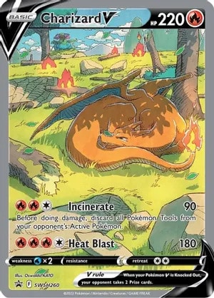 Charizard V Pokemon trading card from Sword & Shield Promo Cards