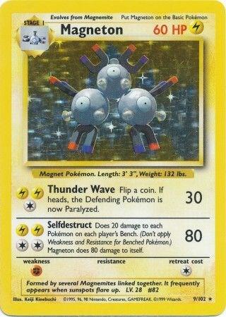 Magneton Pokemon card from Base Set