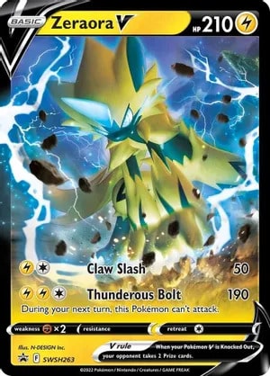 Zeraora V Pokemon card from Sword & Shield Promo Cards