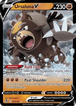 Ursaluna V Pokemon card from Silver Tempest