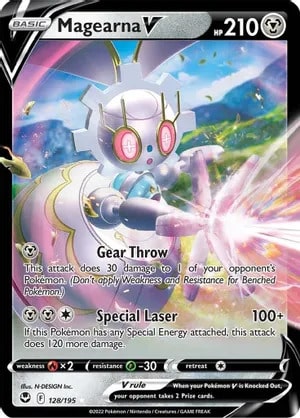 Magearna V Pokemon card from Silver Tempest