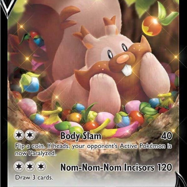 Greedent V Pokemon card from Crown Zenith