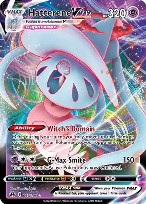 Hatterene VMAX Pokemon card from Crown Zenith
