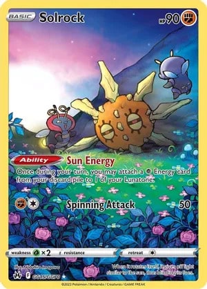 Solrock Pokemon card from Crown Zenith