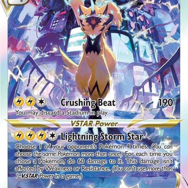 Zeraora VSTAR Pokemon card from Crown Zenith: Galarian Gallery