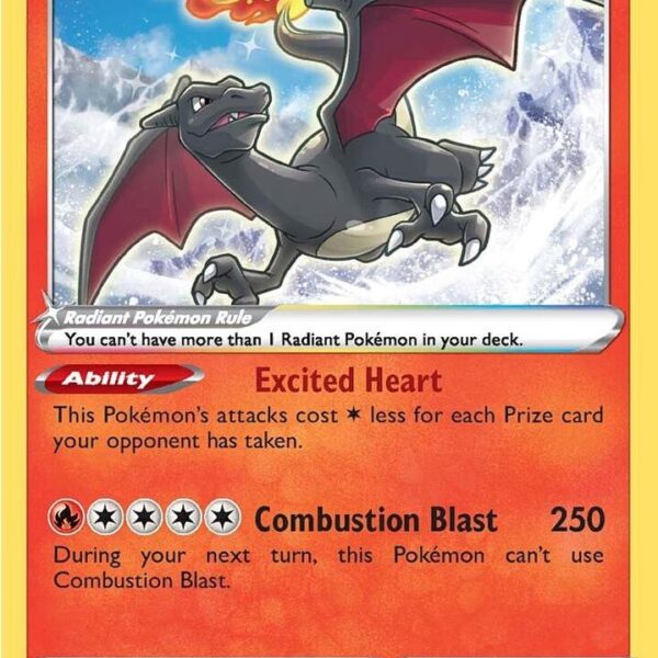 Radiant Charizard Pokemon card from Crown Zenith