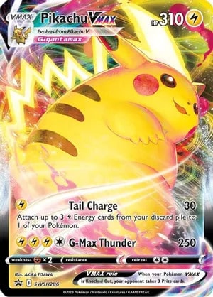Pikachu VMAX Pokemon card from Sword & Shield Promo Cards