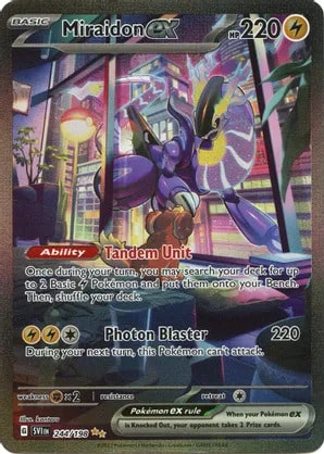 Miraidon ex Pokemon card from Scarlet & Violet Base Set