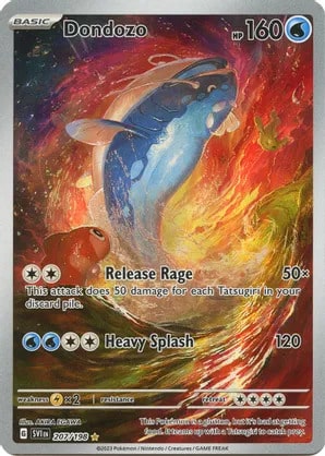 Dondozo Pokemon trading card from Scarlet & Violet Base Set