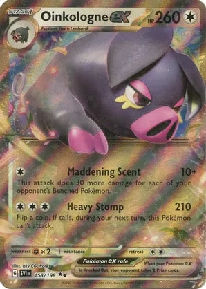 Oinkologne ex Pokemon card from Scarlet & Violet Base Set