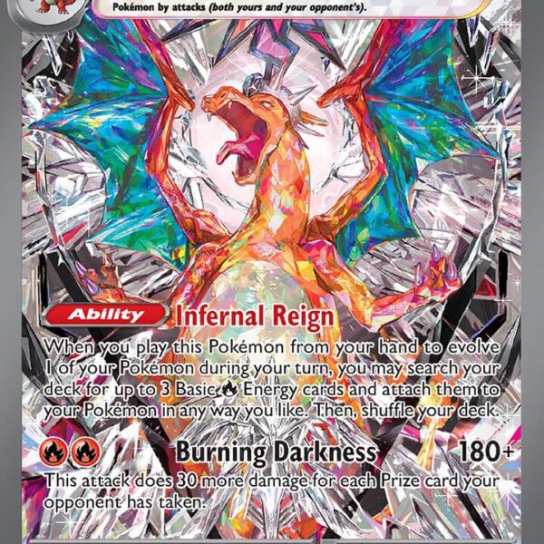 Charizard EX Pokemon trading card from Obsidian Flames