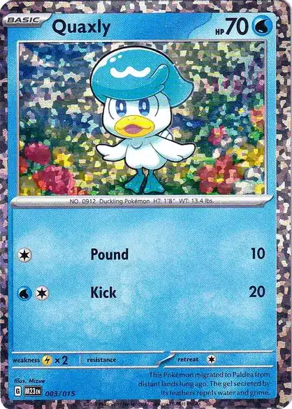 Quaxly Pokemon card from McDonald’s Promos 2023