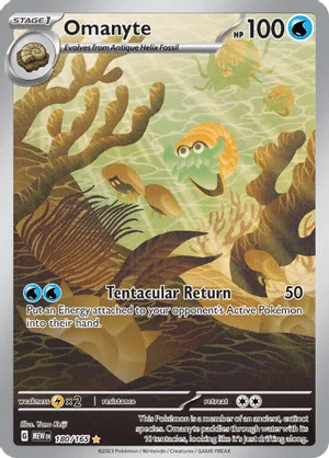 Omanyte Pokemon card from SV: Scarlet and Violet 151 (MEW)