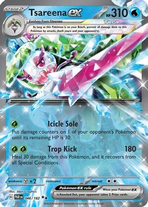 Tsareena ex Pokemon card from Paradox Rift
