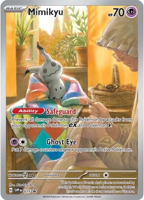 Mimikyu Pokemon card from Scarlet & Violet Promo Cards