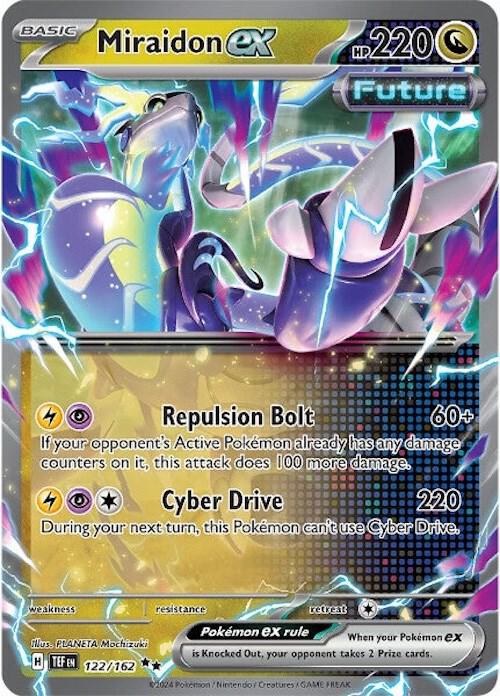 Miraidon ex Pokemon card from Temporal Forces