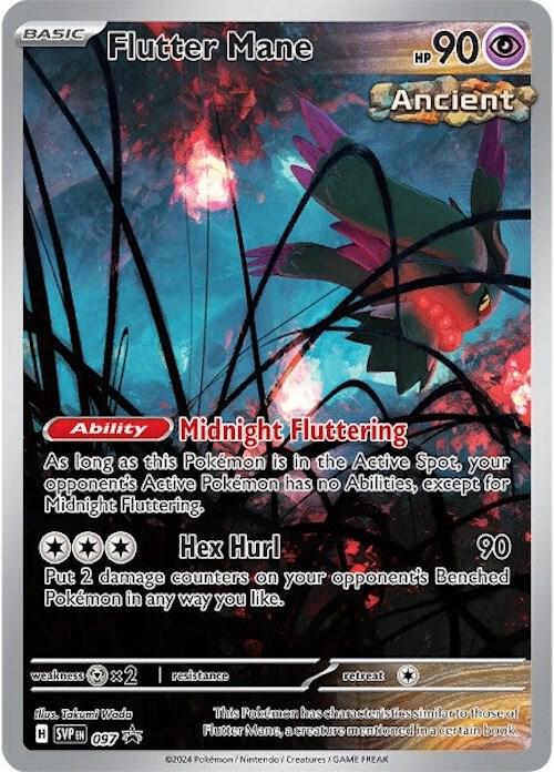 Flutter Mane Pokemon trading card from Scarlet & Violet Promo Cards