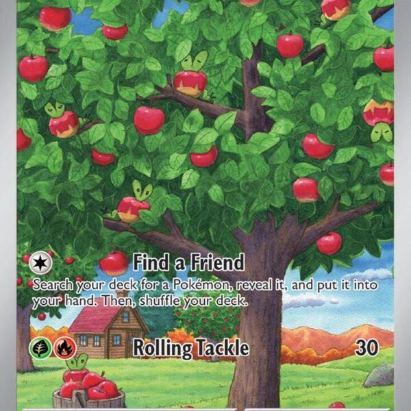 Applin Pokemon trading card from SV06: Twilight Masquerade, card 185/167