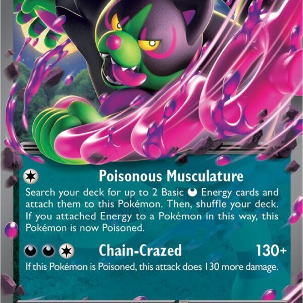 Okidogi ex Pokemon card from Shrouded Fable