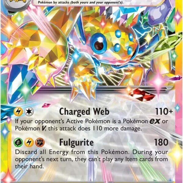 Galvantula ex Pokemon trading card from Stellar Crown