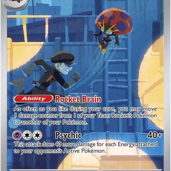 Team Rocket’s Orbeetle Pokemon card from Destined Rivals, card 198/182