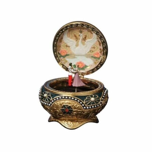 San Francisco Music Box Company Anastasia hinged trinket box featuring Alexandra and Nicholas