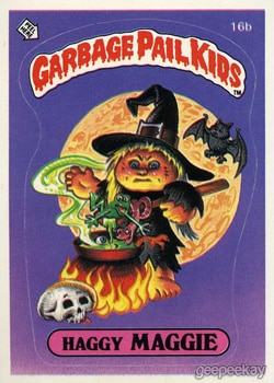 Haggy Maggie Garbage Pail Kids sticker card