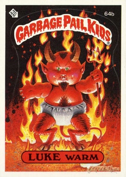 Luke Warm Garbage Pail Kids sticker card 64b
